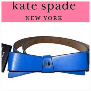 Kate Spade Leather Bow Belt- Blue